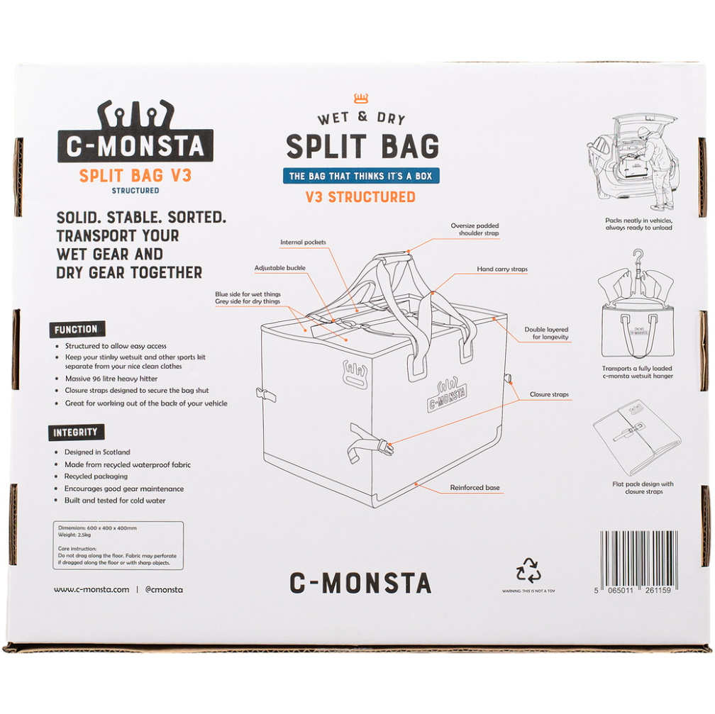 2026 C-Monsta Structured Split Bag V3 C-MSBSV3 - Grey